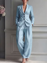 Women’s Tailored Blazer & Wide Leg Pants Set
