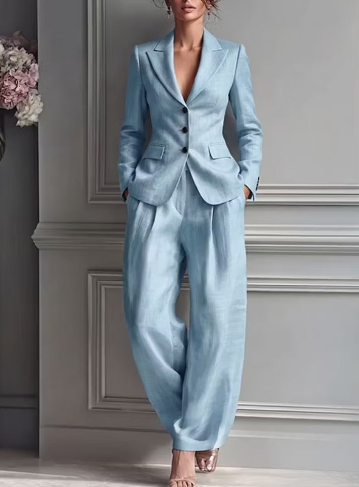 Women’s Tailored Blazer & Wide Leg Pants Set