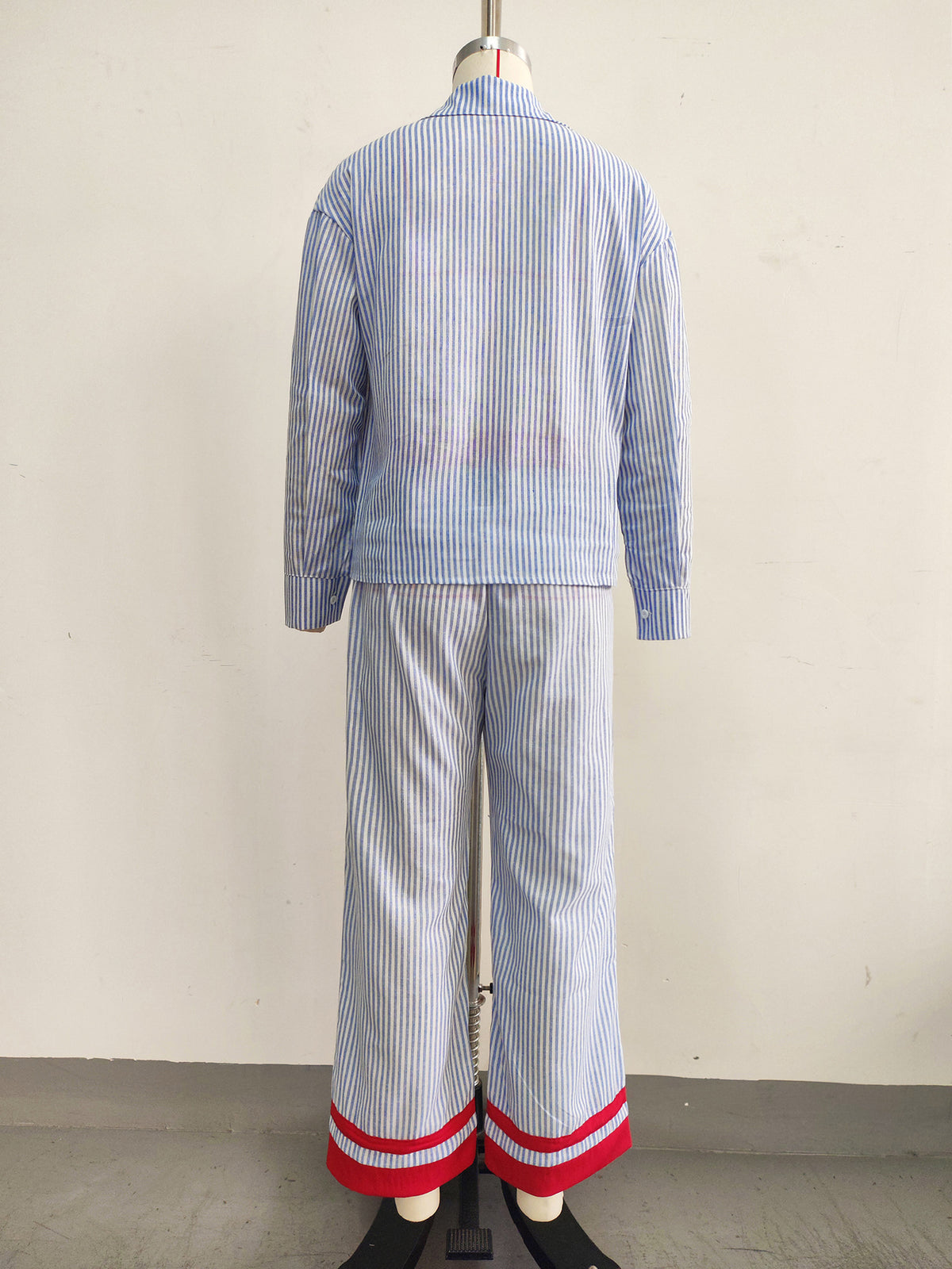 Women’s Striped Shirt and Pants  Set