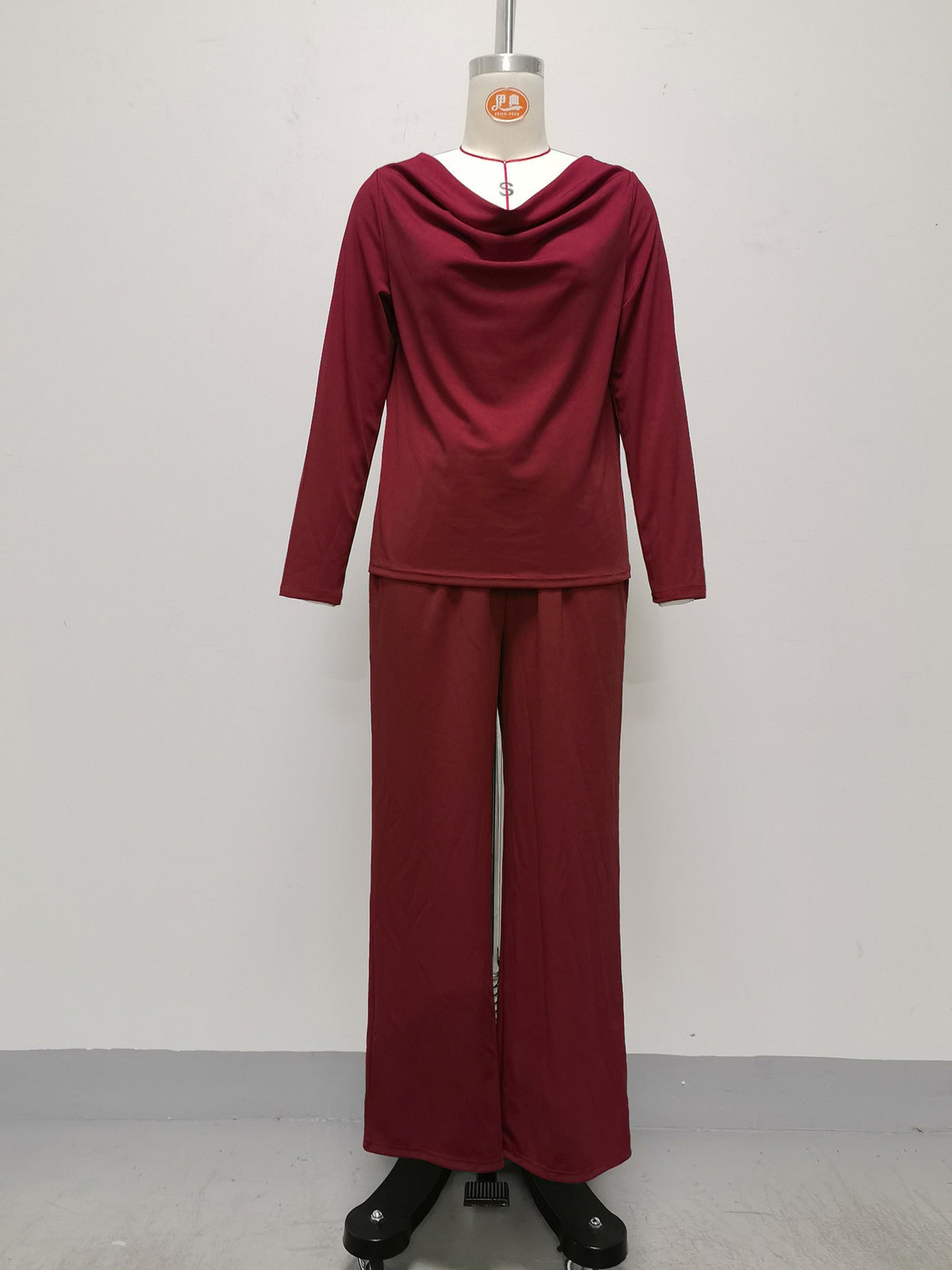 Women’s Draped Neck 3-Piece Wide Leg Set