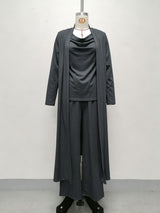 Women’s Draped Neck 3-Piece Wide Leg Set