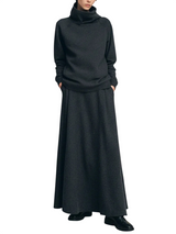 Women’s Turtleneck Top and Maxi Skirt Set