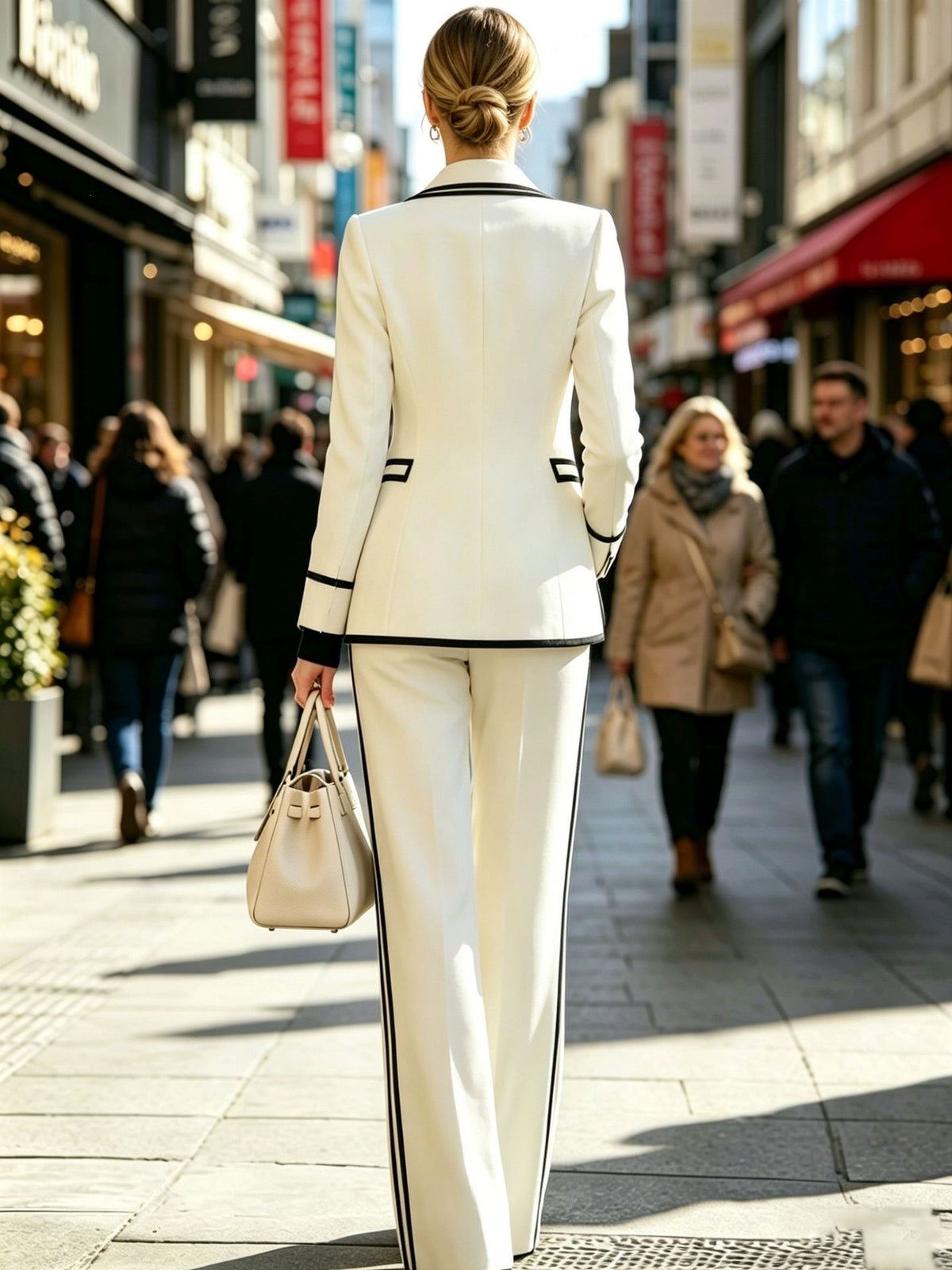 Women’s Blazer and Wide Leg Pants Set