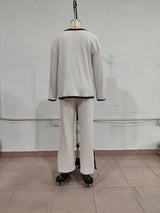 Women’s Ribbed Long Sleeve Top and Pants Set