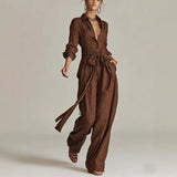 Women’s Button Front Shirt and Wide Leg Pants Set