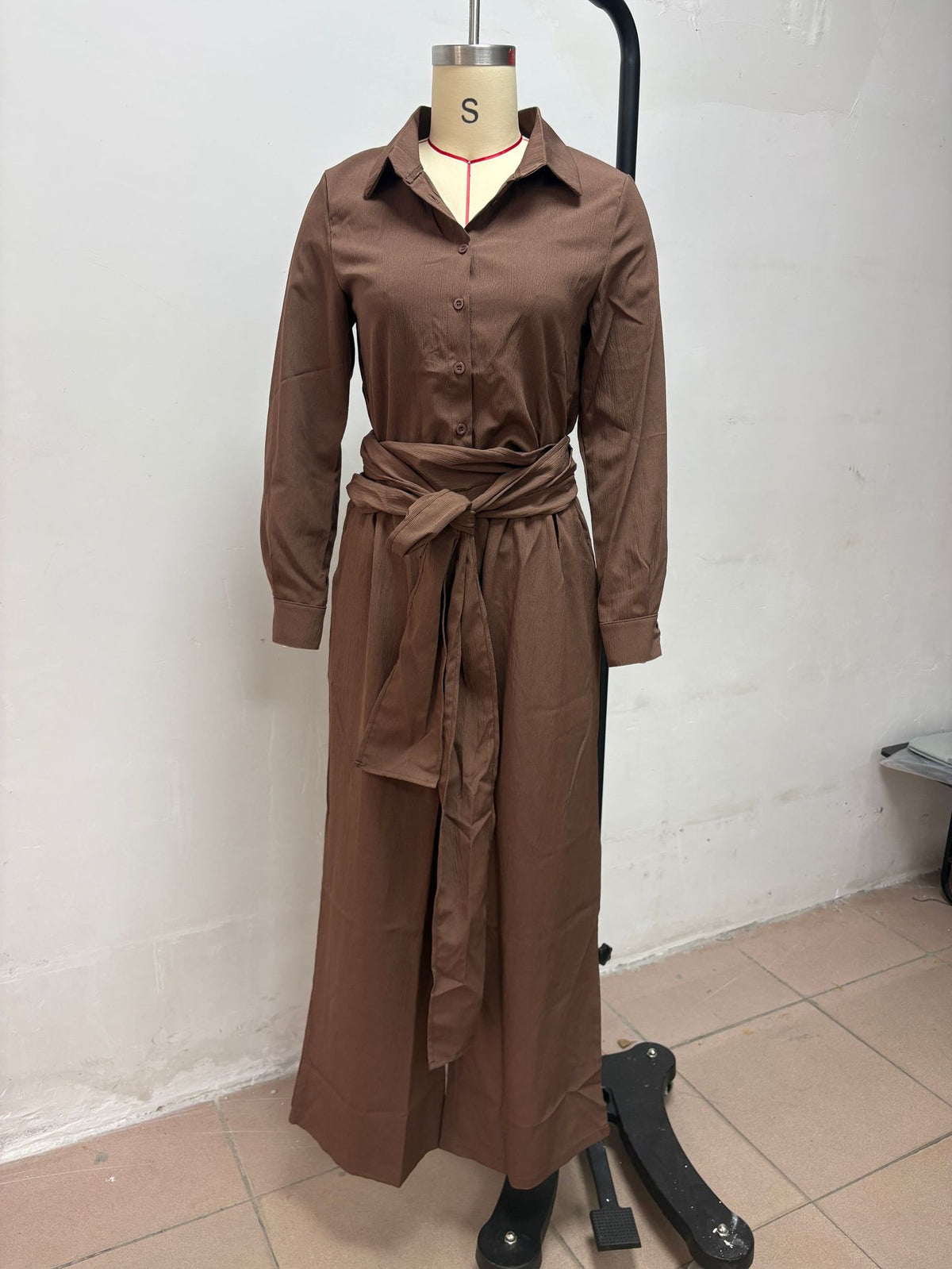 Women’s Button Front Shirt and Wide Leg Pants Set