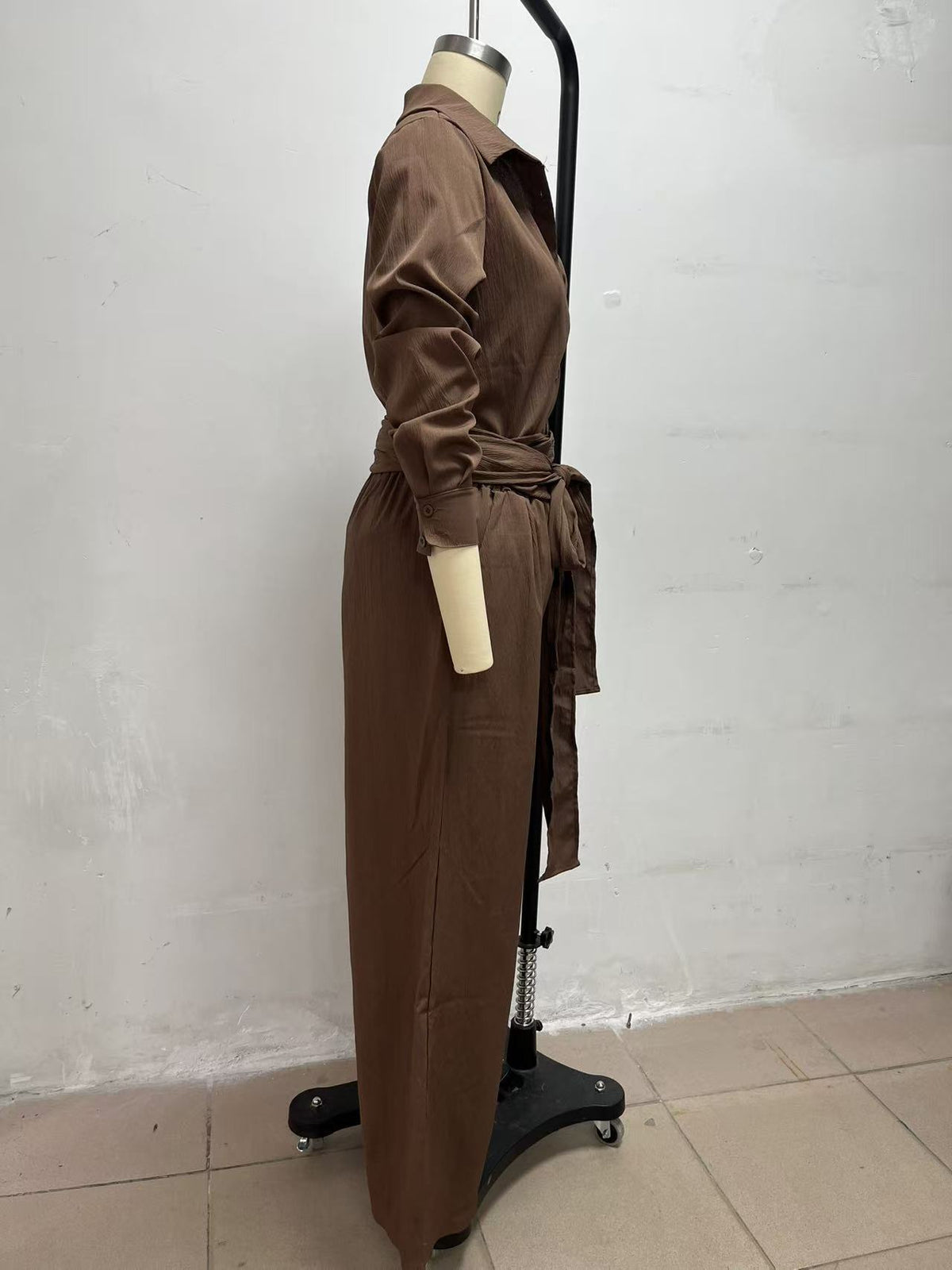 Women’s Button Front Shirt and Wide Leg Pants Set