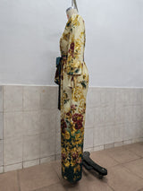 Women’s Floral V-Neck Wide Leg Jumpsuit