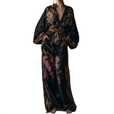 Women’s Floral Kimono Top & Pants Set