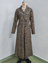 Women’s Animal Print Longline Open Front Jacket