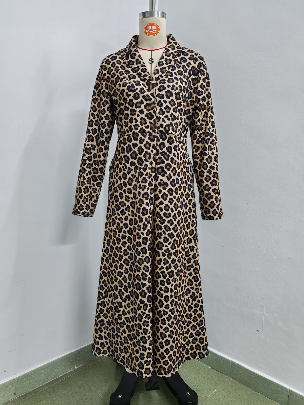 Women’s Animal Print Longline Open Front Jacket
