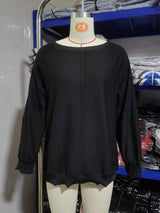 Women’s Off Shoulder Waffle Knit Pullover Top