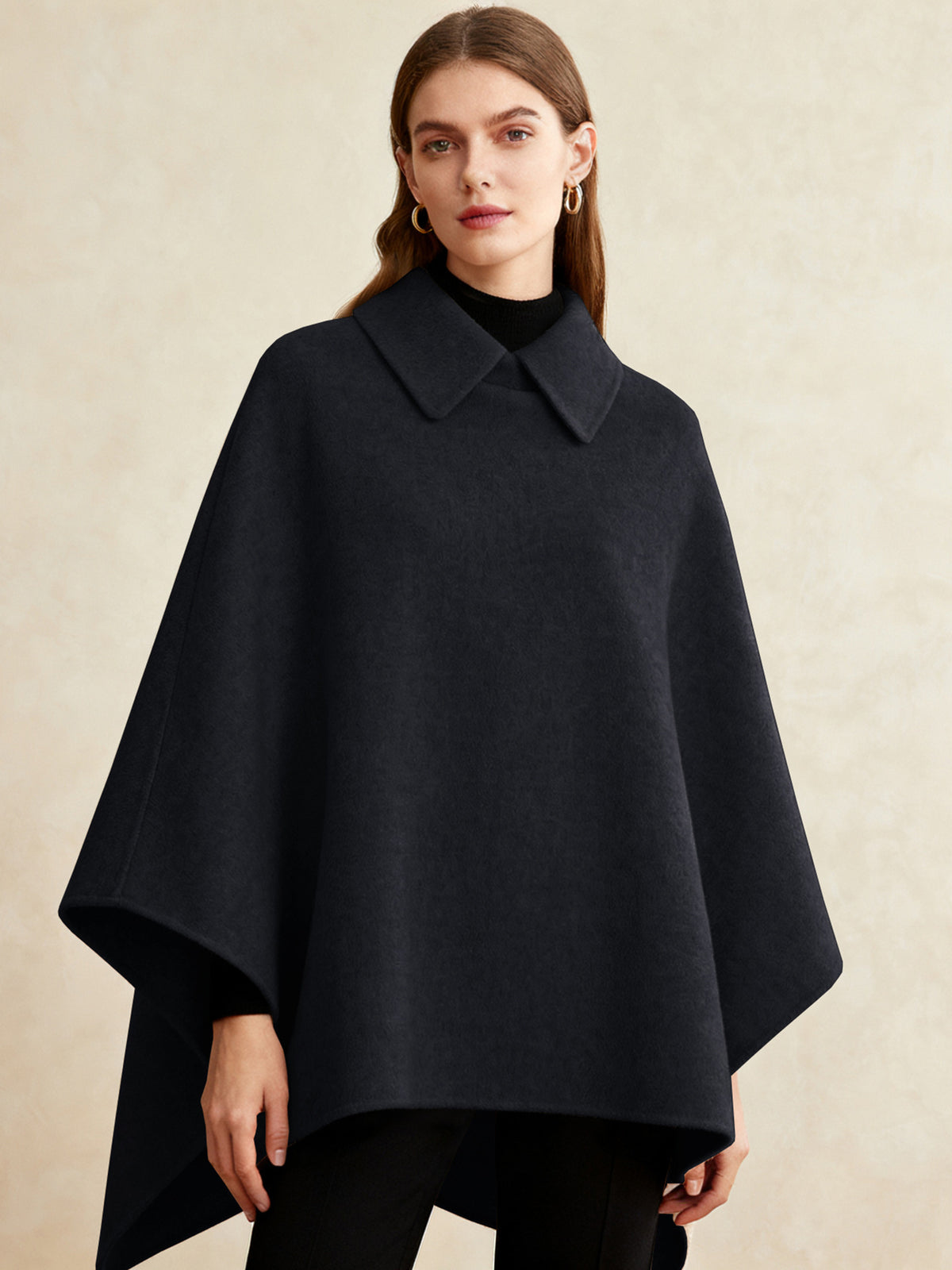 Women’s Oversized Collared Cape Top