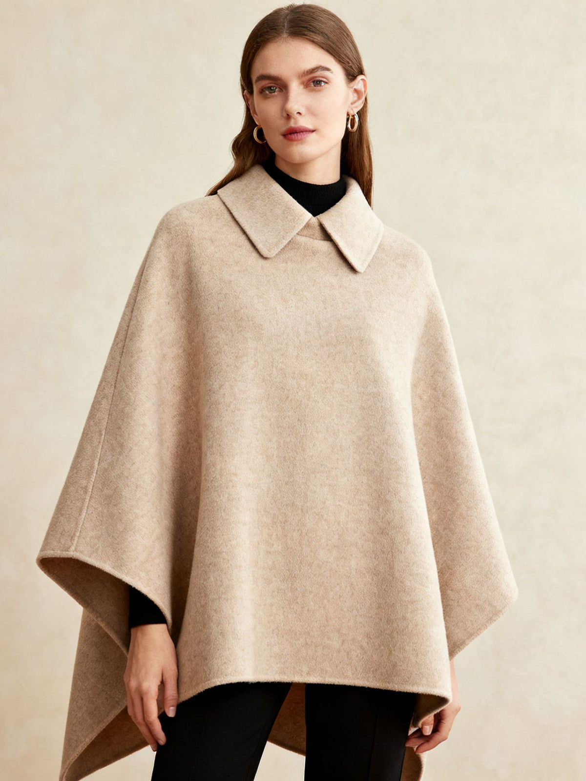 Women’s Oversized Collared Cape Top