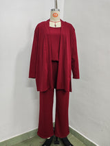 Women’s 3 Piece Cardigan Top & Pants Set