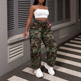 Women’s Camouflage Cargo Wide Leg Pants