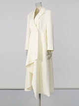 Women’s Tailored Asymmetrical Ruffle Midi Dress
