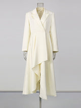 Women’s Tailored Asymmetrical Ruffle Midi Dress