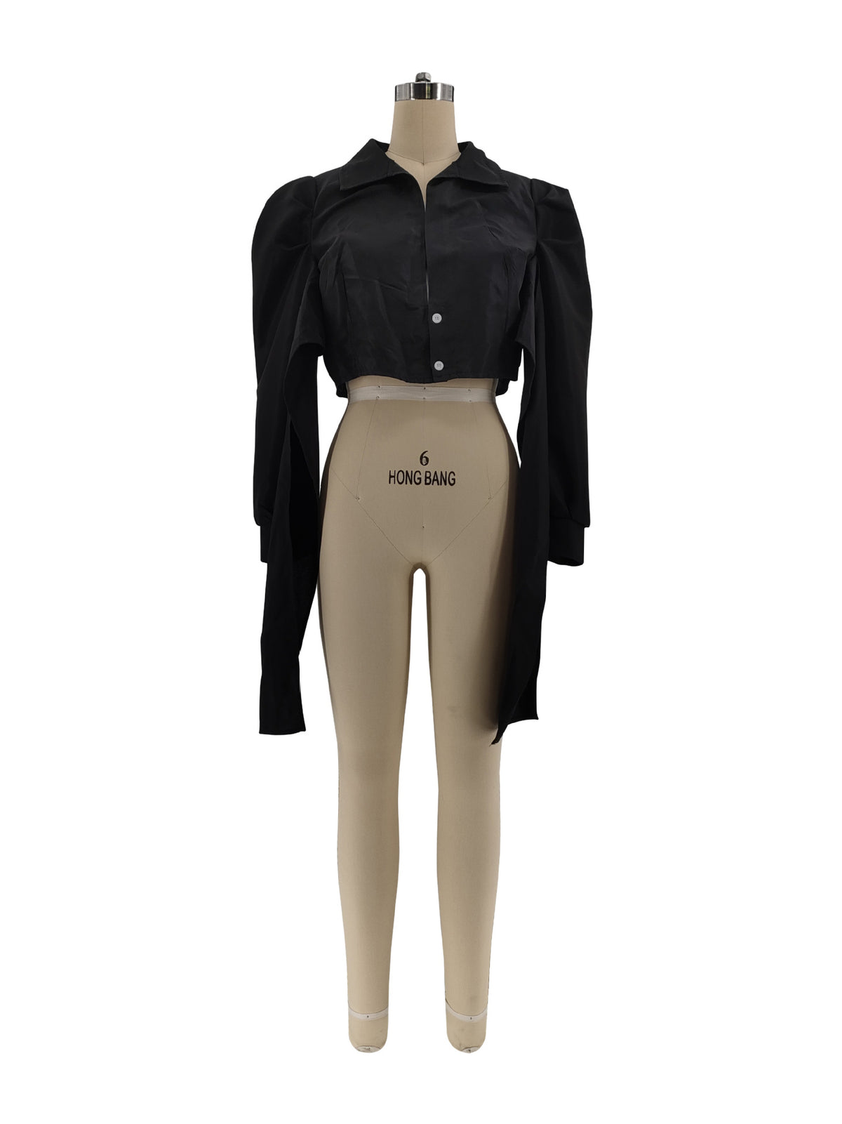 Women’s Cropped Collared Button Front Top
