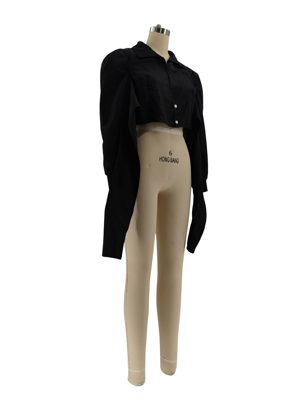 Women’s Cropped Collared Button Front Top