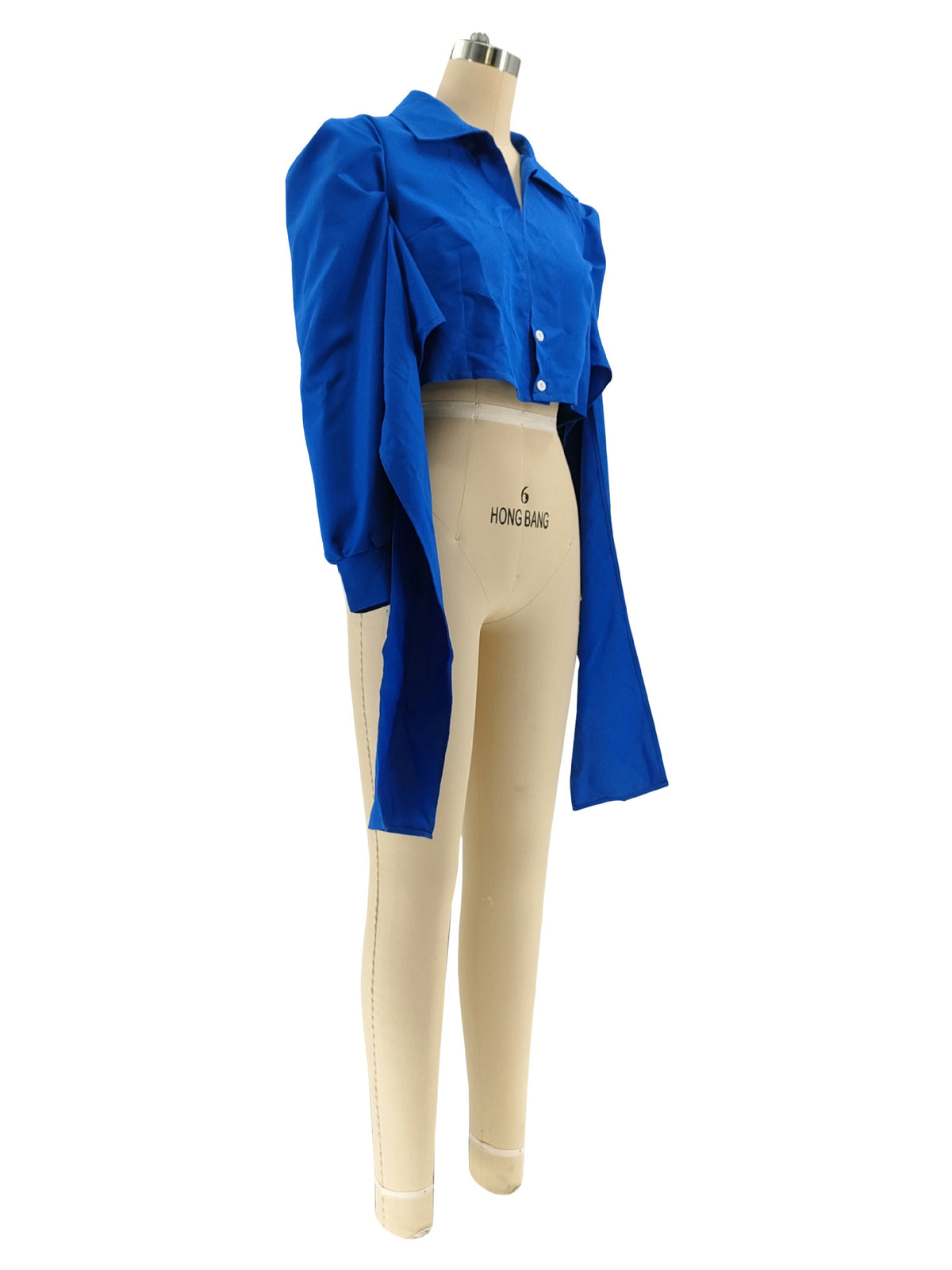 Women’s Cropped Collared Button Front Top