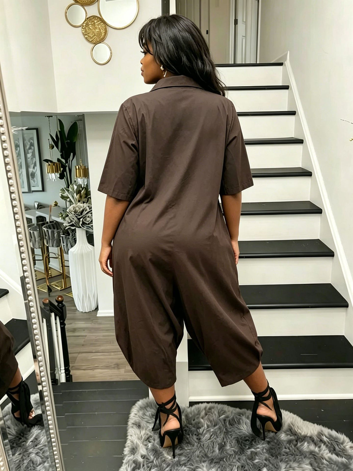 Women’s Relaxed Button Front Romper