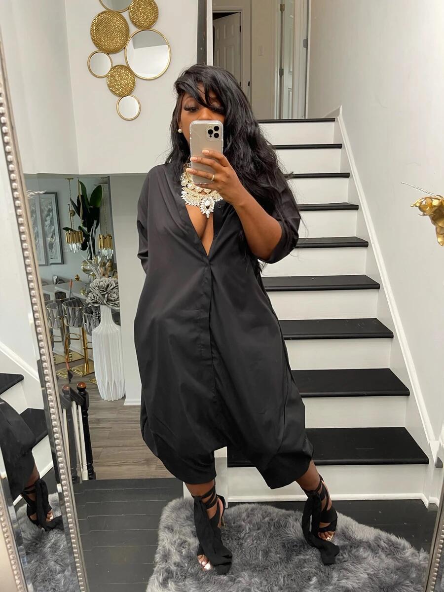 Women’s Relaxed Button Front Romper