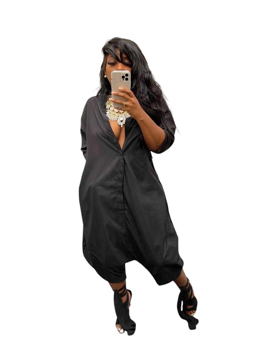 Women’s Relaxed Button Front Romper