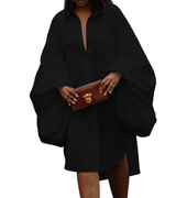 Women’s Oversized Button Front Shirt Dress