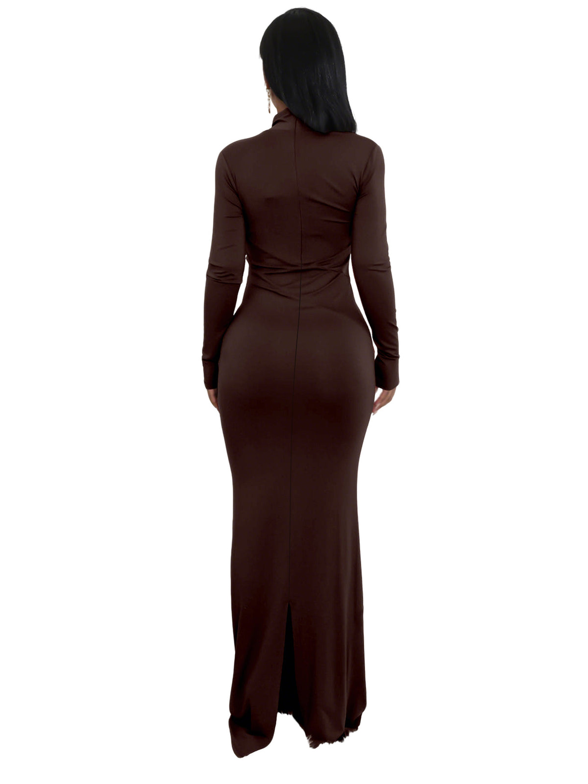 Women’s One Shoulder Long Sleeve Maxi Dress