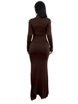 Women’s One Shoulder Long Sleeve Maxi Dress