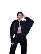 Women’s Cropped Jacket & Wide Leg Pants Set