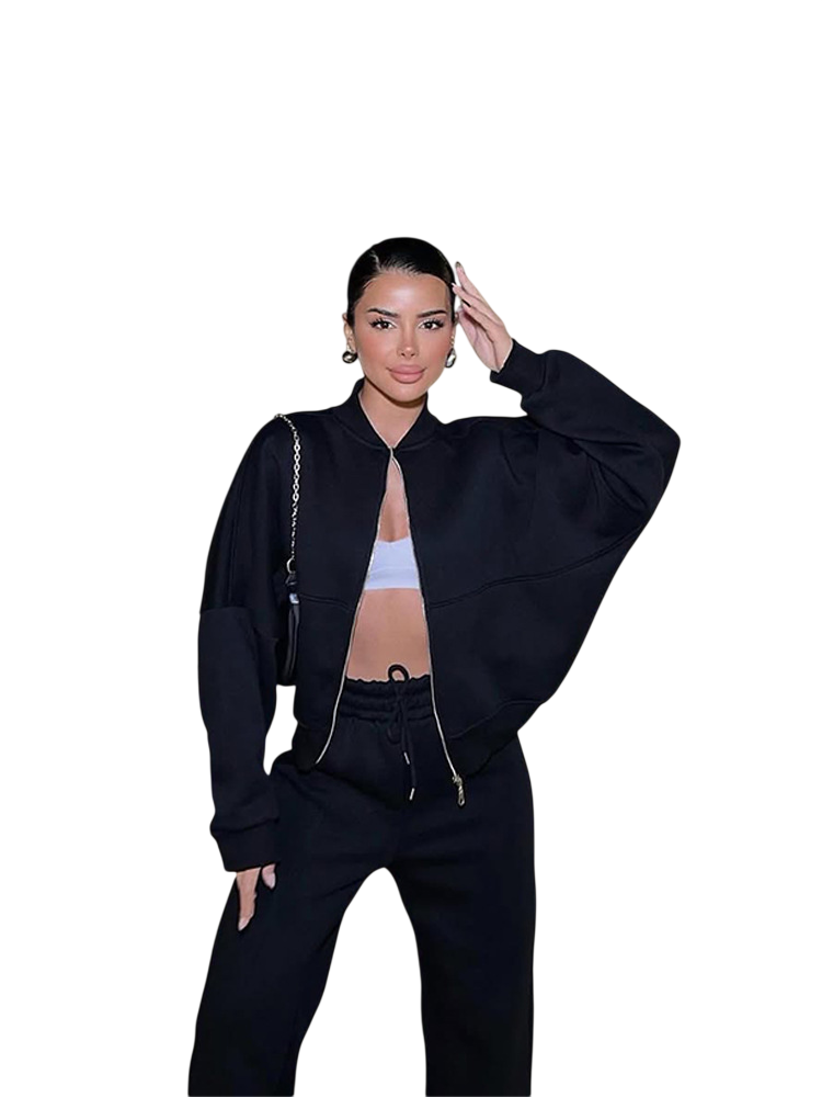 Women’s Cropped Jacket & Wide Leg Pants Set