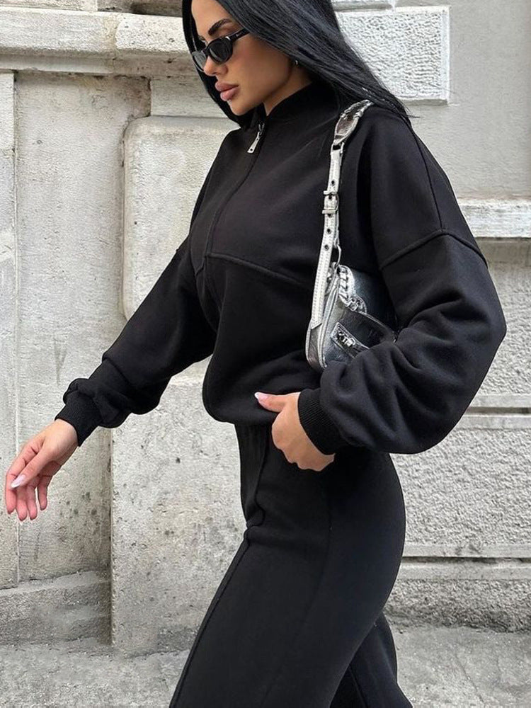 Women’s Cropped Jacket & Wide Leg Pants Set