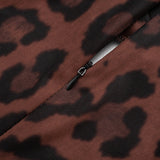 Women’s Leopard Print Long Sleeve Romper