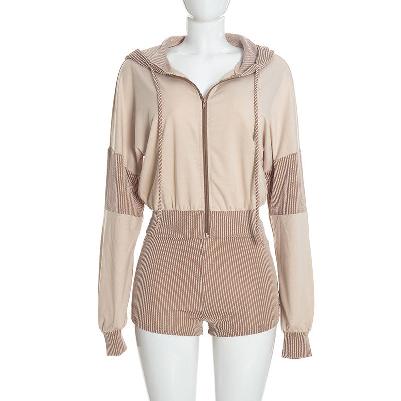 Women’s Zip Front Jacket & Shorts Set