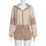 Women’s Zip Front Jacket & Shorts Set