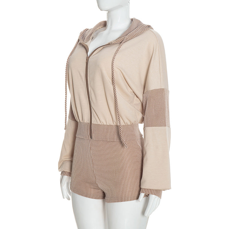 Women’s Zip Front Jacket & Shorts Set