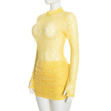Women’s Lace Long Sleeve Top & Skirt Set