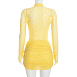 Women’s Lace Long Sleeve Top & Skirt Set