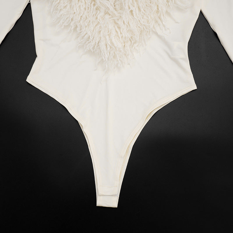 Women’s Faux Fur Trim Cropped Jacket