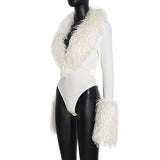 Women’s Faux Fur Trim Cropped Jacket
