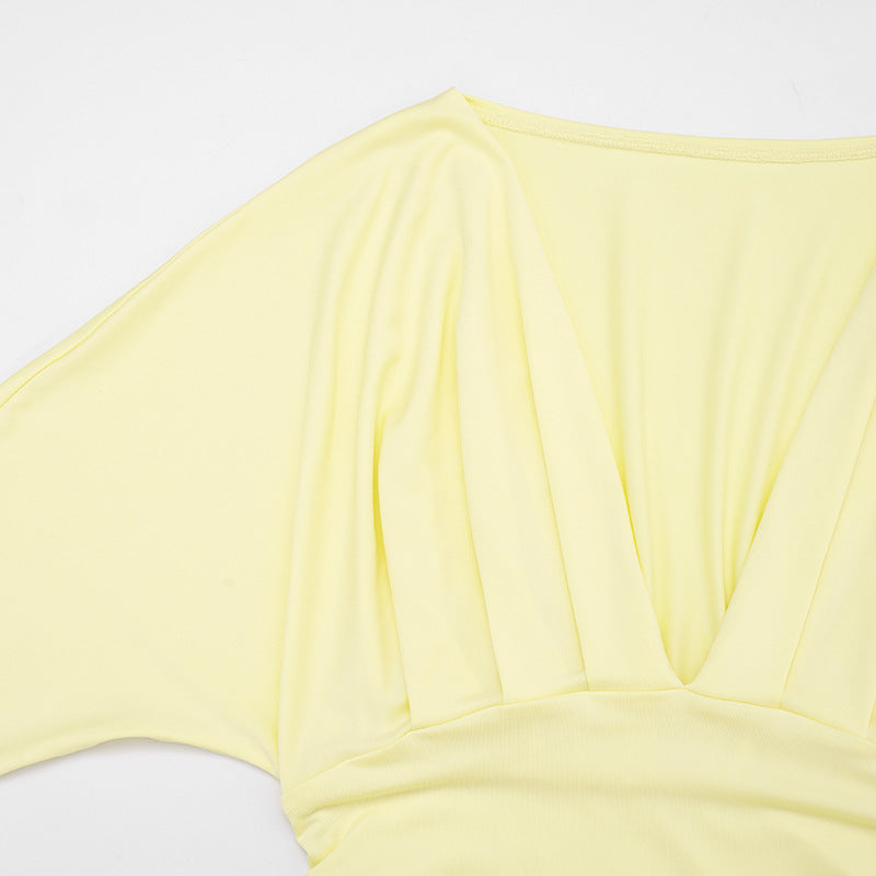Women’s Ruched V-Neck Top & Leggings Set