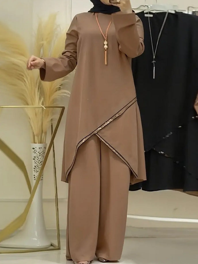 Women’s Long Tunic & Wide Leg Pants Set