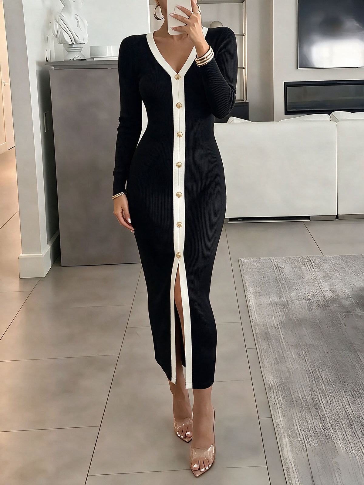 Women’s Striped Long Sleeve Crop Top