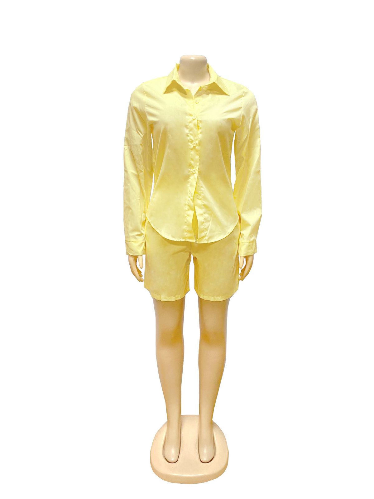 Women’s Button Front Shirt & Shorts Set