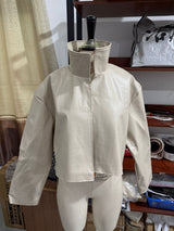Women’s Crocodile Embossed Zip Front Jacket