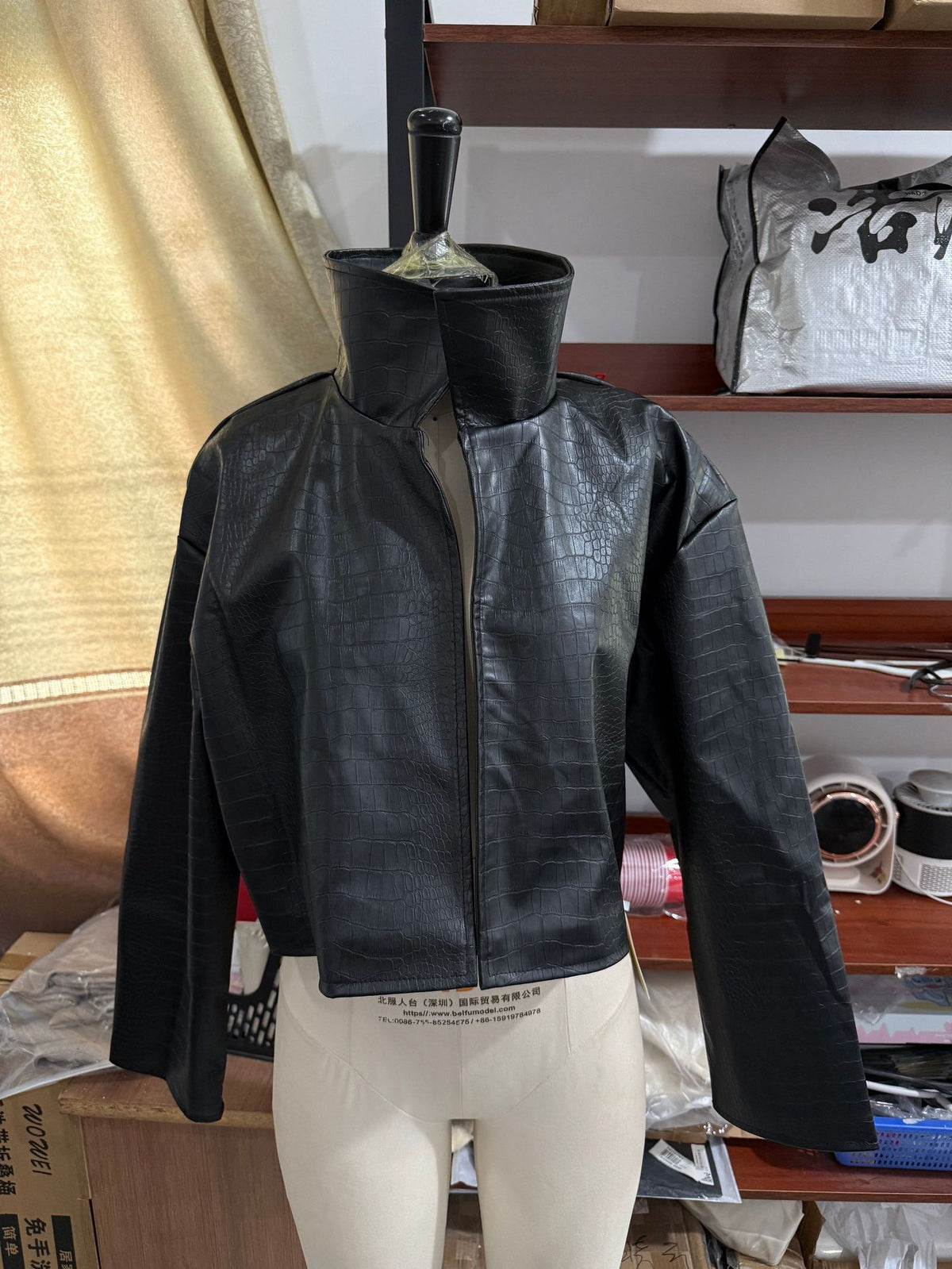 Women’s Crocodile Embossed Zip Front Jacket