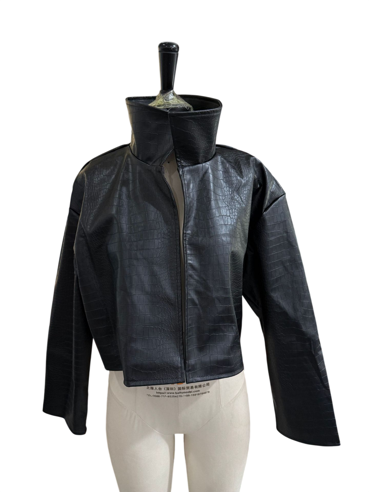 Women’s Crocodile Embossed Zip Front Jacket