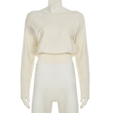 Women’s One Shoulder Ribbed Long Sleeve Top